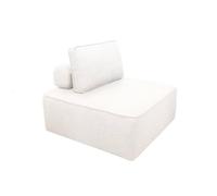 sweeek - Chauffeuse pour canapé modulable Tissu Bouclette crème 1 Place Bao. L 90 x P 90 x H 74cm