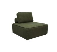 sweeek - Chauffeuse pour canapé modulable Tissu Bouclette Kaki 1 Place Bao. L 90 x P 90 x H 74cm