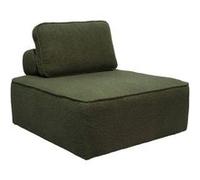 sweeek - Chauffeuse pour canapé modulable Tissu Bouclette Kaki 1 Place Bao. L 90 x P 90 x H 74cm