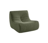 sweeek Chauffeuse tissu effet alpaca 1 place kaki style contemporain L 91 x P 105 x H 72cm Kaki