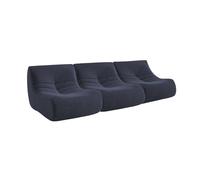 sweeek - Chauffeuse Tissu Effet Alpaca 3 Places. Bleu Nuit. Style Contemporain. L 91 x P 105 x H 72cm