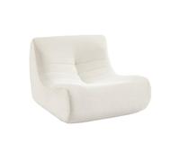 sweeek - Chauffeuse Velours côtelé 1 Place crème L 91 x P 105 x H 72 cm - SOKOL