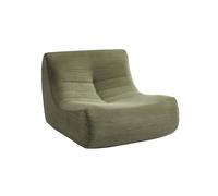 sweeek - Chauffeuse Velours côtelé 1 Place Kaki L 91 x P 105 x H 72 cm - SOKOL