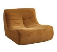 sweeek - Chauffeuse Velours côtelé 1 Place Moutarde L 91 x P 105 x H 72 cm - SOKOL