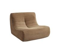 sweeek - Chauffeuse Velours côtelé 1 Place Taupe L 91 x P 105 x H 72 cm - SOKOL