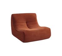 sweeek - Chauffeuse Velours côtelé 1 Place Terracotta L 91 x P 105 x H 72 cm - SOKOL