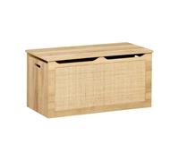 sweeek - Coffre à Jouets cannage. Couvercle. poignées latérales pour Chambre Enfant