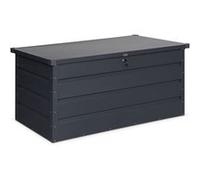 sweeek | Coffre de jardin en métal - DETROIT- 385L anthracite Anthracite G