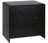 Commode 3 tiroirs effet bois arrondi noir