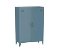 Commode/armoire en métal bleu 2 espaces de rangement
