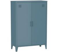 sweeek Commode/armoire en métal bleu 2 espaces de rangement casiers G