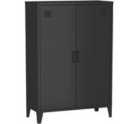 sweeek Commode/armoire en métal noir 2 espaces de rangement casiers G