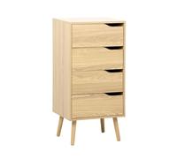 sweeek - Commode chiffonnier décor Bois Naturel 4 tiroirs - 48 x 39.6 x 96 cm - Nepal