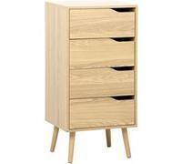 sweeek | Commode chiffonnier décor bois naturel 4 tiroirs - 48 x 396 x 96 cm - Nepal G
