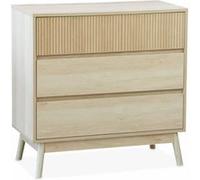 Commode de rangement décor bois 3 tiroirs - Linear