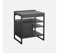 sweeek - Cuisine extérieure Acier 1 Porte 3 étagères L80cm Noir - Kea