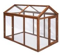 Enclos pour poulailler en bois CHABO, 6 poules, parc grillagé pour poules, extension
