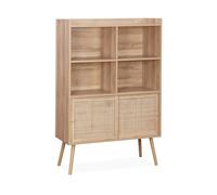 Etagère bibliothèque 5 étagères portes coulissantes I sweeek