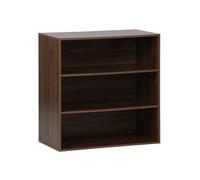 sweeek - Etagère. bibliothèque. Module de Rangement décor Bois Noyer 2 étagères L 70 x P 35 x H 70cm - Kompo