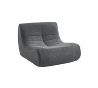 sweeek - Fauteuil chauffeuse en Bouclette texturée Anthracite Style Contemporain 1 Place