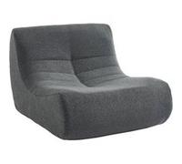 sweeek - Fauteuil chauffeuse en Bouclette texturée Anthracite Style Contemporain 1 Place
