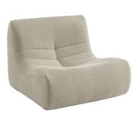sweeek Fauteuil chauffeuse en bouclette texturée beige style contemporain 1 place Beige