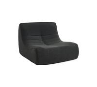 sweeek - Fauteuil chauffeuse en Bouclette texturée Noir Style Contemporain 1 Place