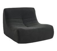 sweeek | Fauteuil chauffeuse en bouclette texturée noir style contemporain 1 place Noir