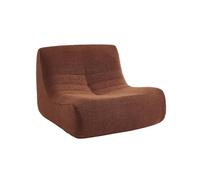 sweeek - Fauteuil chauffeuse en Bouclette texturée Terracotta Style Contemporain 1 Place