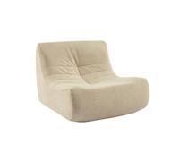 sweeek - Fauteuil chauffeuse en Velours Style Contemporain 1 Place Beige