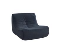 sweeek - Fauteuil chauffeuse en Velours Style Contemporain 1 Place Bleu foncé