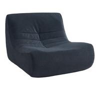 sweeek | Fauteuil chauffeuse en velours style contemporain 1 place bleu foncé
