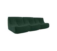 sweeek - Fauteuil chauffeuse en Velours Style Contemporain 3 Places Vert