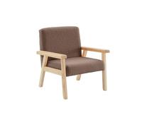 sweeek - Fauteuil Enfant en Bois et Tissu Bouclette Taupe. ISAK L 47 x P 43.5 x H 50cm