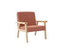 sweeek - Fauteuil Enfant en Bois et Velours côtelé Terracotta. ISAK L 47 x P 43.5 x H 50cm