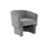 sweeek - Fauteuil Relax en Tissu avec Forme de Dossier et piètement arrondis Gris foncé