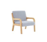 sweeek - Fauteuil scandinave Enfant en Bois et Tissu Bouclette Gris Souris