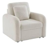 Fauteuil arrondi tissu bouclette Milano
