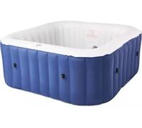 sweeek - Jacuzzi gonflable 6 places carré avec accessoires - Bleu nuit