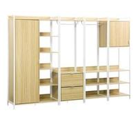 Kit dressing modulable blanc avec 4 éléments L 280 x P 48 x H 190 cm