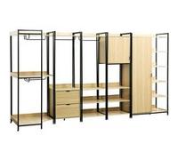 Kit dressing modulable noir avec 5 éléments L 360 x P 48 x H 190