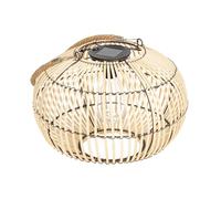 sweeek - Lampe extérieur solaire LED à suspendre ou à poser Lilou rotin naturel Ø 31.5cm