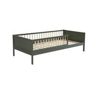 sweeek - Lit Enfant 90 x 190 cm pin Naturel sommier à Lattes Inclus Vert - Elio