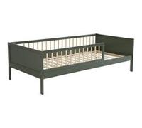Lit enfant 90 x 190 cm pin naturel sommier à lattes inclus Vert - Elio