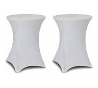 sweeek | Lot de 2 housses - GALA - Housses pour mange-debout Ø80cm polyester blanc Blanc G