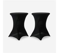 sweeek | Lot de 2 housses - GALA - Housses pour mange-debout Ø80cm polyester noir Noir G