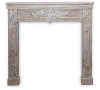 Manteau de cheminée - Romance - décor bois cérusé