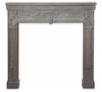 Manteau de cheminée - Romance - décor bois gris cérusé