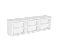 sweeek - Meuble de Rangement pour Enfant. Blanc. 6 bacs en Plastique