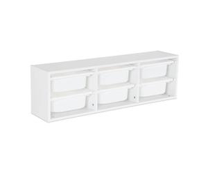 sweeek - Meuble de Rangement pour Enfant. Blanc. 6 bacs en Plastique